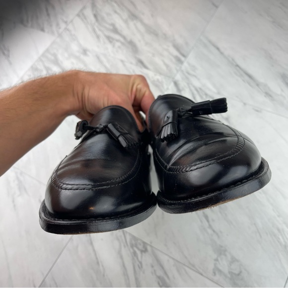 •Allen Edmonds Grayson Men 14 2A Black Tassel Leather Loafer Slip On Dress Shoes - Picture 3 of 13
